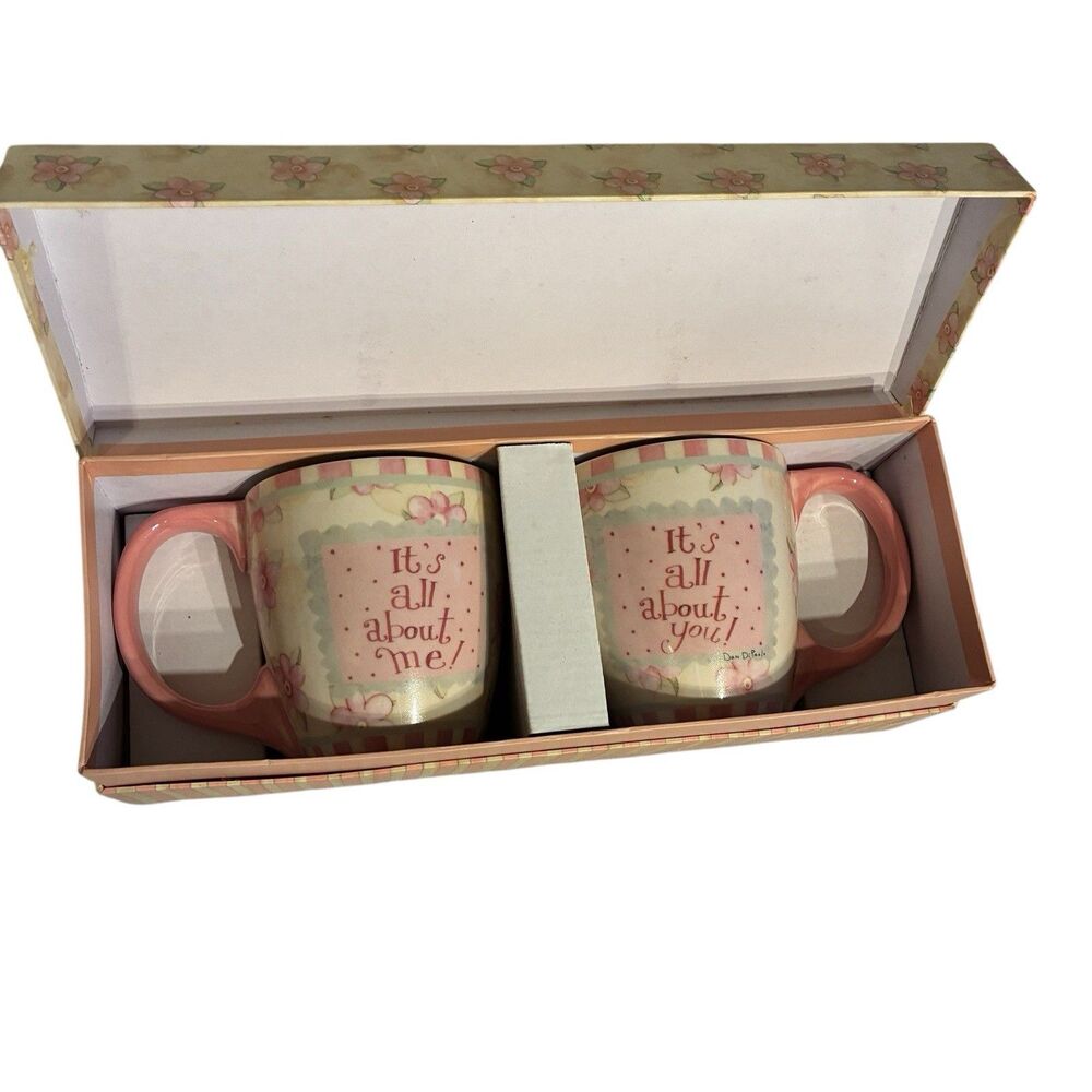 It’s All About Us 2 - 12 Oz. Ceramic Mugs Artwork By Dan DiPaolo In Original Box